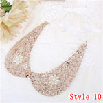 Hot sell Fashion women crystal multicolor flowers beads gold chain Ribbon Fake collar Choker Necklaces 12 Styles U choose