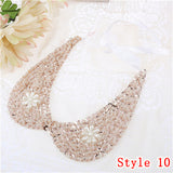 Hot sell Fashion women crystal multicolor flowers beads gold chain Ribbon Fake collar Choker Necklaces 12 Styles U choose