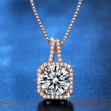 Beiver Fashion AAAA+ Zircon Necklaces for Women 2019 Statement Box Chain Wedding/Party Necklace Valentine's Day Gifts
