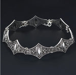 Hesiod Antique Silver Alloy Short Chokers Necklaces Vintage Metal Charm Clavicle Necklace for Women Retro Necklaces & Pendants