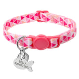 Quick Release Kitten Cat Collar Personalized Pet Puppy Cat Collars With Bell Cat Tag Collar Safety Adjustable For Small Dog Cats