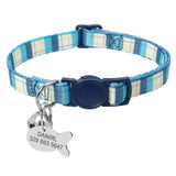 Quick Release Kitten Cat Collar Personalized Pet Puppy Cat Collars With Bell Cat Tag Collar Safety Adjustable For Small Dog Cats