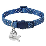 Quick Release Kitten Cat Collar Personalized Pet Puppy Cat Collars With Bell Cat Tag Collar Safety Adjustable For Small Dog Cats
