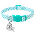 Quick Release Kitten Cat Collar Personalized Pet Puppy Cat Collars With Bell Cat Tag Collar Safety Adjustable For Small Dog Cats
