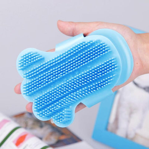 Pet Dog Cat Bath Brush Comb Rubber Silicone Glove Hair Fur Grooming Massaging Massage Comb Pet Dog Shower Brush Random Color