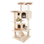 Cat Luxury Furniture 36-80 Inches Pet Cat Tree Tower Climbing Shelf Cat Apartment Game Habitat Cat Tower Condo Toy