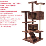 Cat Luxury Furniture 36-80 Inches Pet Cat Tree Tower Climbing Shelf Cat Apartment Game Habitat Cat Tower Condo Toy
