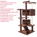 Cat Luxury Furniture 36-80 Inches Pet Cat Tree Tower Climbing Shelf Cat Apartment Game Habitat Cat Tower Condo Toy