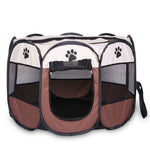 Portable Folding Pet tent Dog House Cage Dog Cat Tent Playpen Puppy Kennel Easy Operation Octagon Fence #A