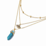 Hot sale Hexagonal Column Quartz Necklaces Pendants Fashion Natural Stone Bullet Pink Crystal Pendant Necklace For Women Jewelry
