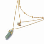Hot sale Hexagonal Column Quartz Necklaces Pendants Fashion Natural Stone Bullet Pink Crystal Pendant Necklace For Women Jewelry